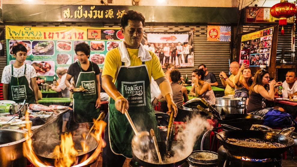 Bangkok Street Food and Night Lights by Tuk Tuk