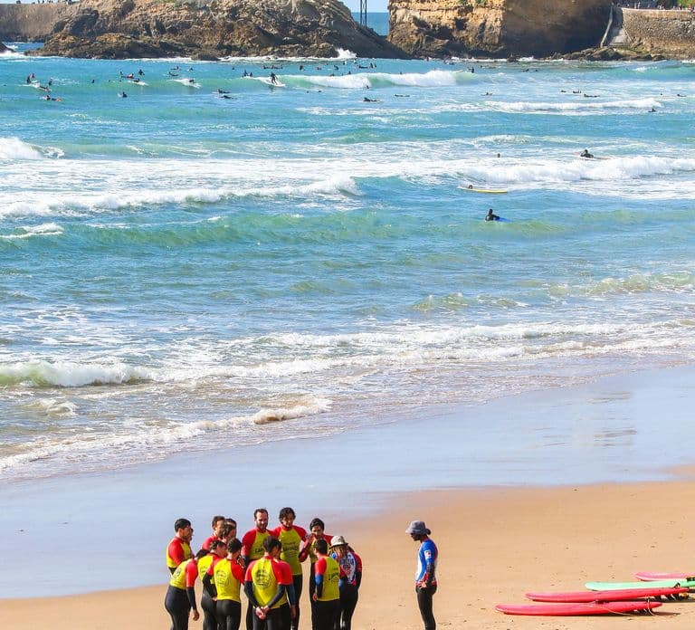 Biarritz: Surflessen op het strand Côte des Basques