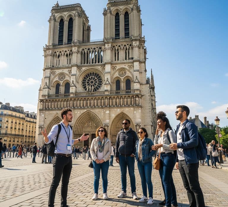 Notre Dame Exterior or Interior Guided Tour with Entry