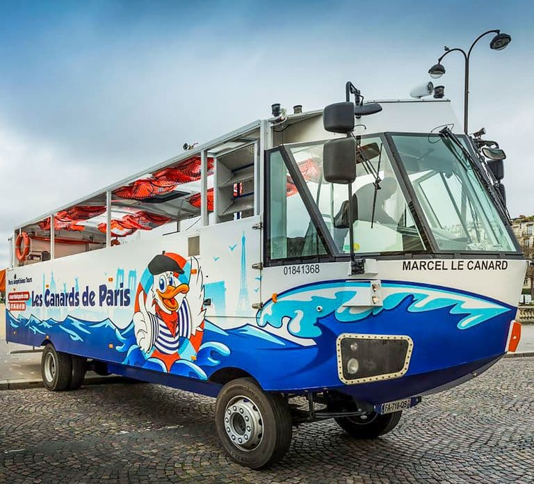 París: Tour por la ciudad y el río Sena en autobús anfibio