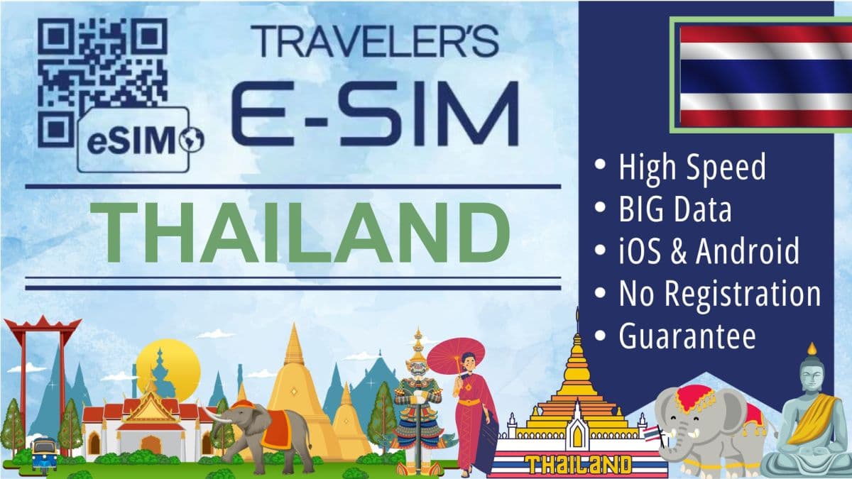 E-SIM Tailândia TRUE DTAC Plano de Dados - E-SIM de Viagem Turística para Internet - Dados Totais e-sim