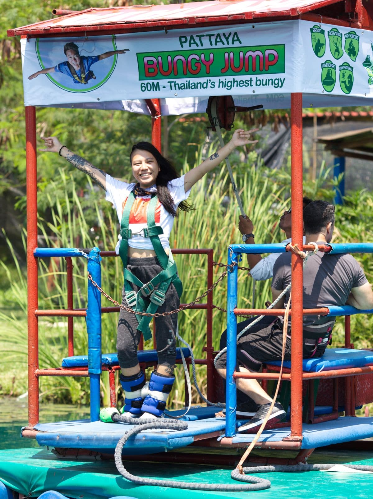 Human Slingshot and Bungy Jump at Sanook Park Pattaya