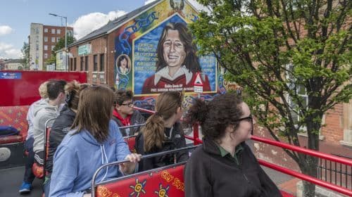 Belfast hop-on hop-off open-top double-decker sightseeing bus tour