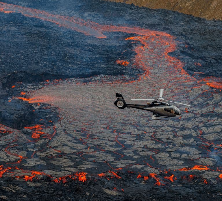 Reykjanes : Tour en hélicoptère de l'éruption du Fagradalsfjall