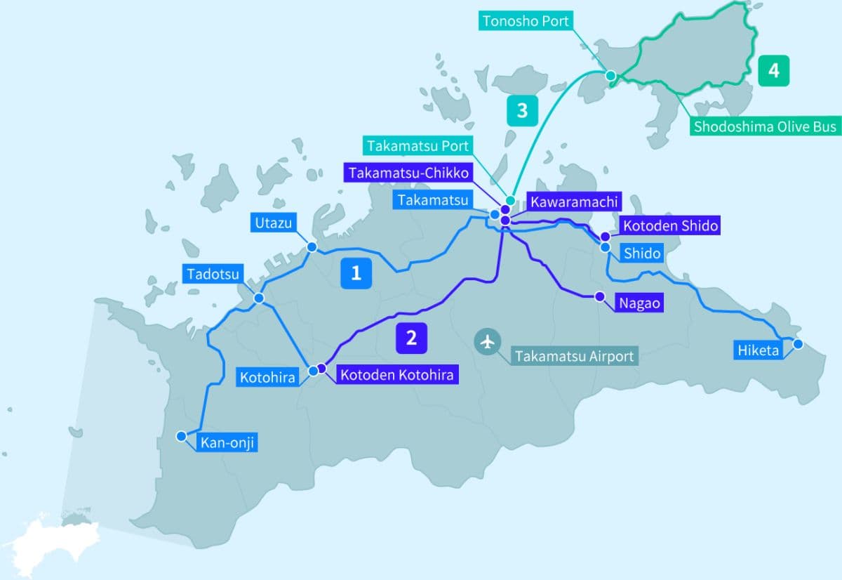 JR Shikoku-Kagawa Mini Rail & Ferry Pass