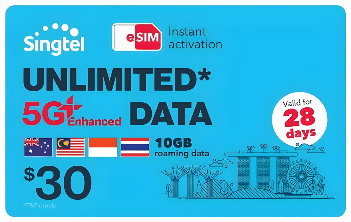 Singtel 5G+ Data eSIM