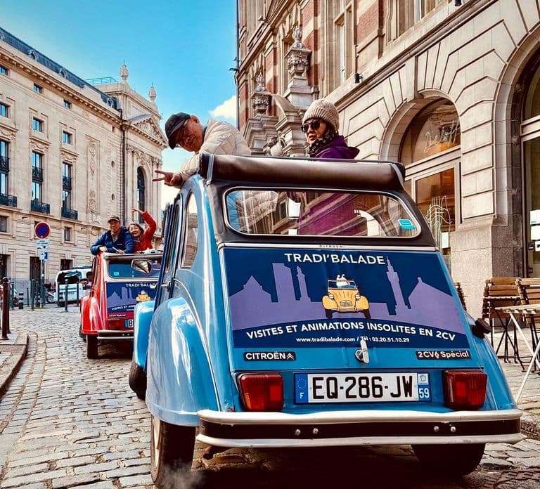 Lille Driving Tour by Convertible Citroen 2CV